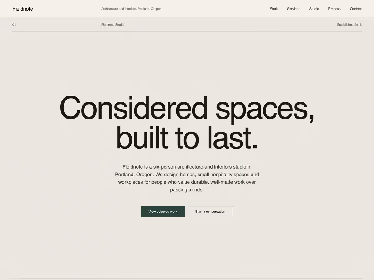 thinkany design built Swiss/International design demo site