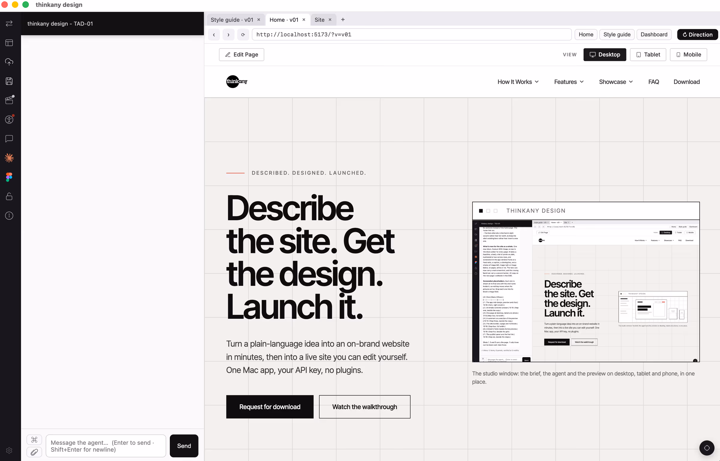 thinkany design after site build is complete
